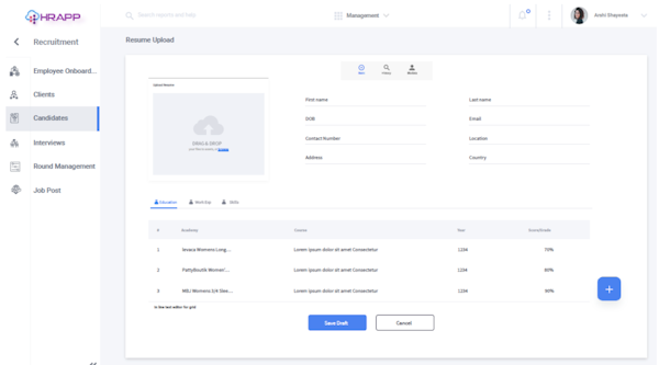 HRAPP candidate management