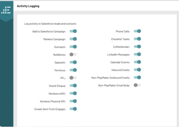 Engagio activity logging