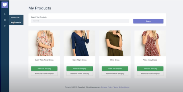 Spocket product list