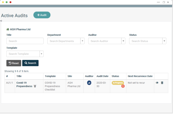 EcoOnline Platform - audits