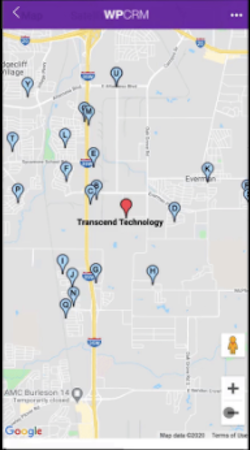WPCRM integration with Google Maps