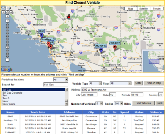 EcoTrack Fleet Management - vehicle status