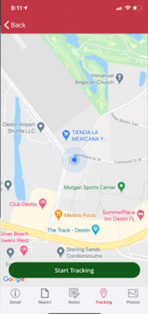 CROSStrax mobile app - GPS tracking
