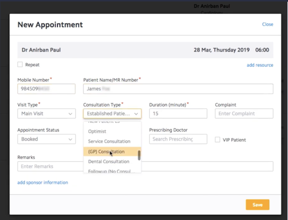 Insta appointment booking