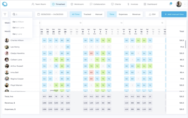 TransparentBusiness - timesheet