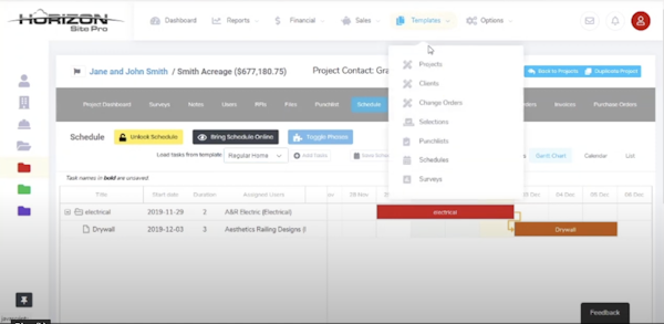 Horizon Site Pro - templates