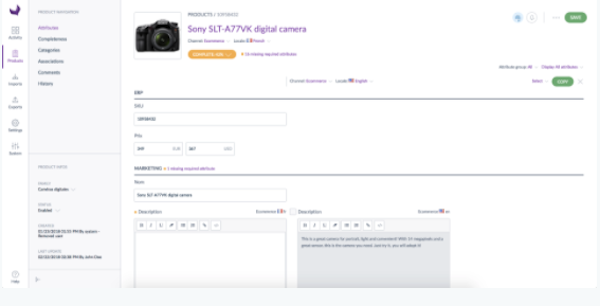 Akeneo product details