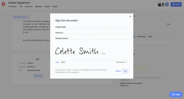 Concord electronic signature