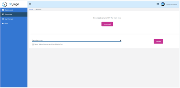 DrySign - upload