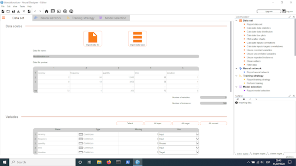 Neural Designer data set