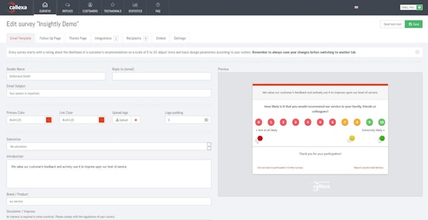 Callexa Feedback surveys