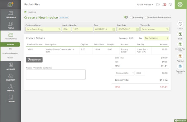 Add new invoice