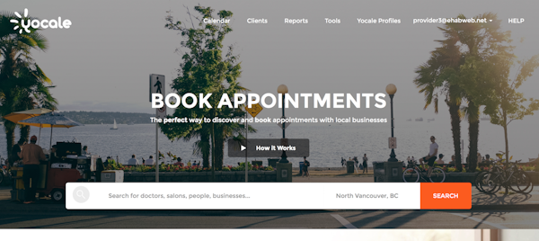 Customer home screen