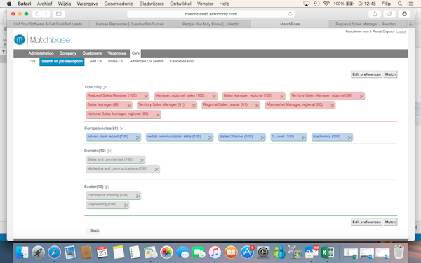 Job description tags