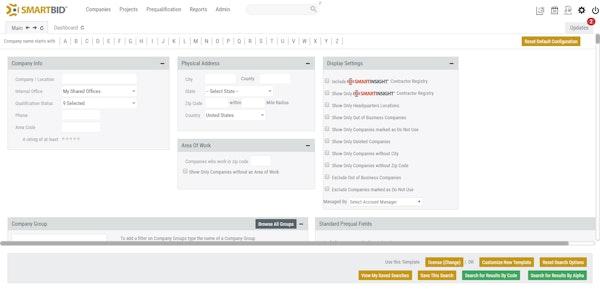 Subcontractor database search