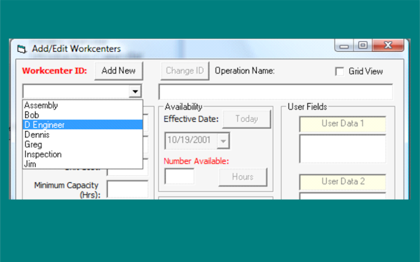 Workcenter types