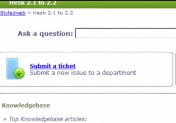 Ticket submission