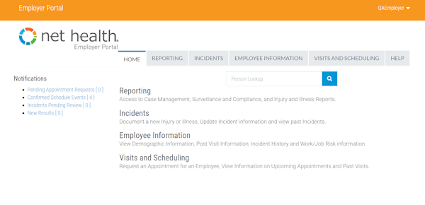 Employer portal
