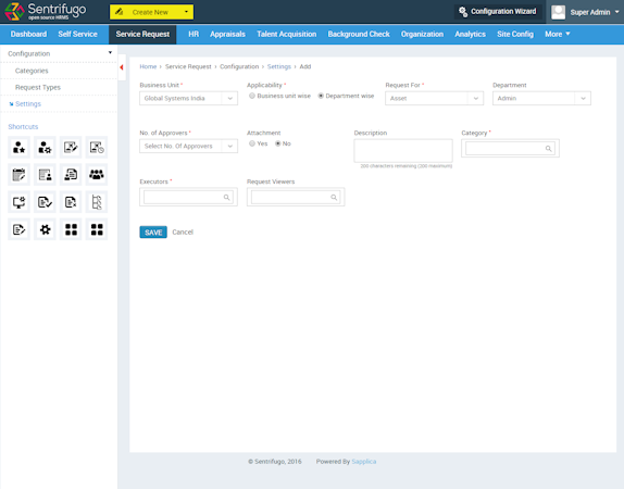 Configure settings