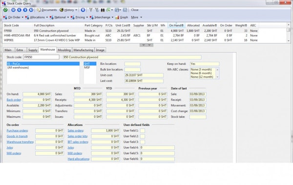 Stock code query