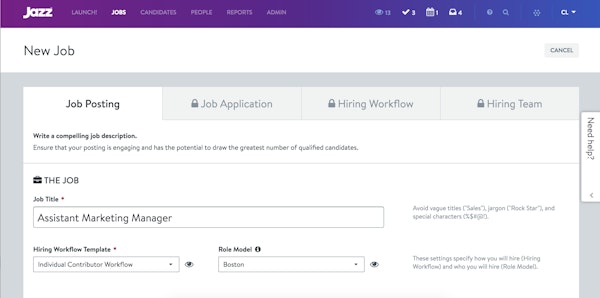 Job posting