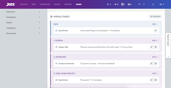 Hiring stages