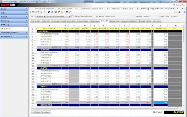 Bid Recap