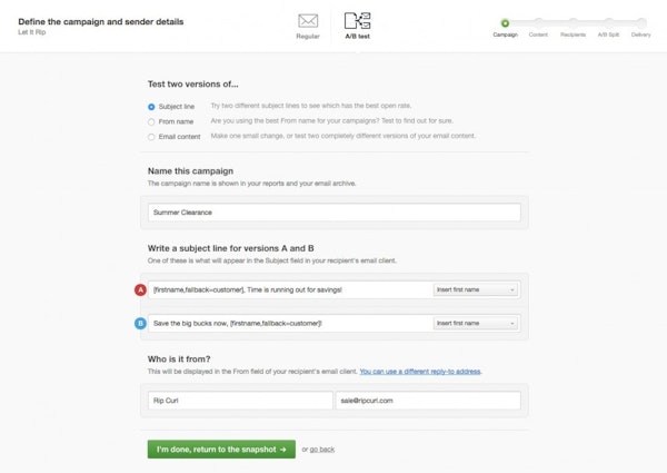A/B testing