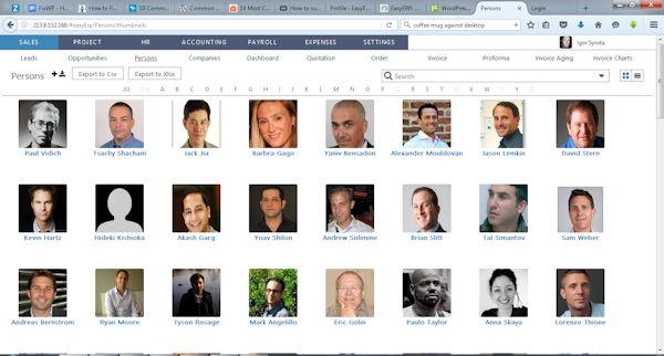 Salespeople list