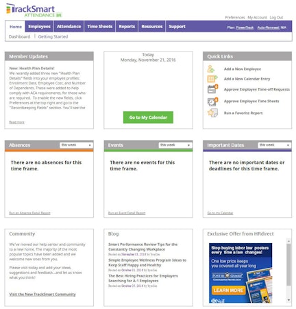 Attendance dashboard