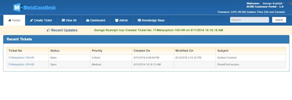 Recent tickets