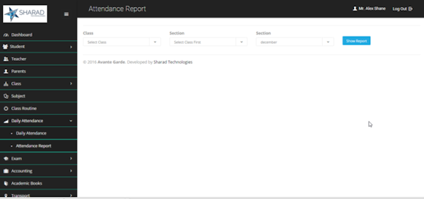 Attendance report