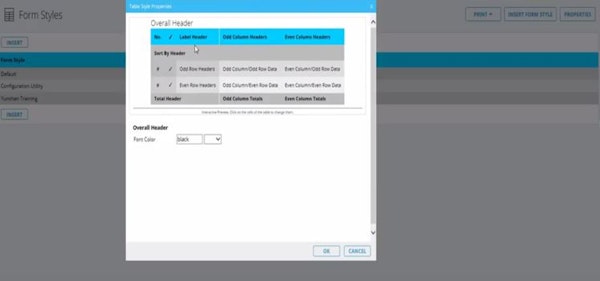 Form style options