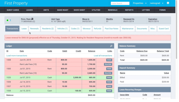 Lease tracking
