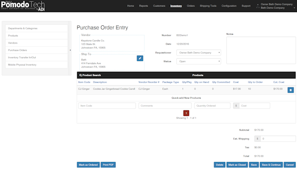 Purchase orders