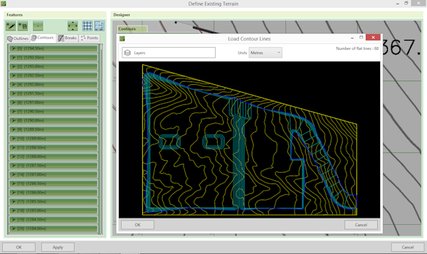 Load contour lines