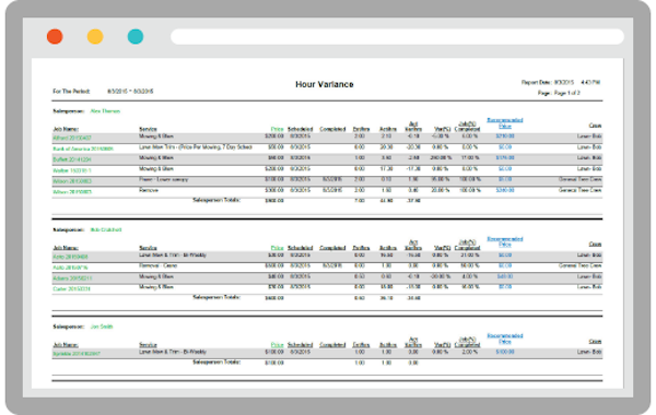 Job costing