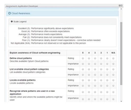 Assessment form
