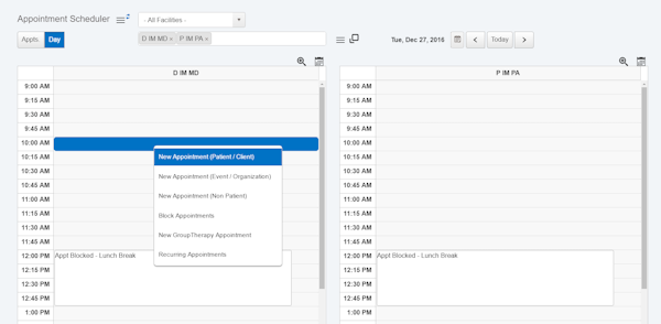 EHR YOUR WAY Appointment scheduler