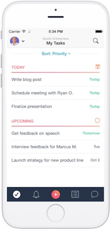 iPhone tasks