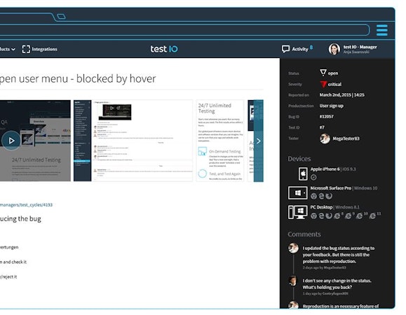 Bug reports