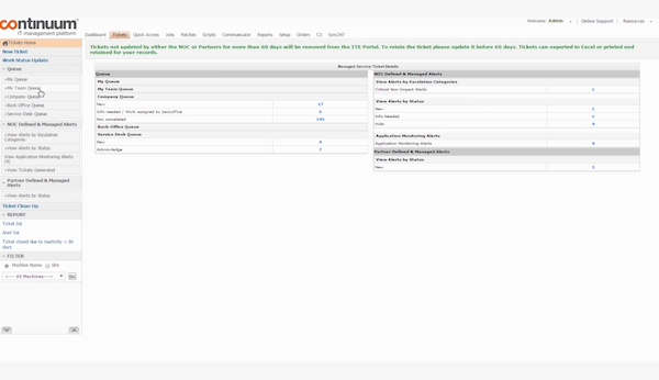 Manage tickets