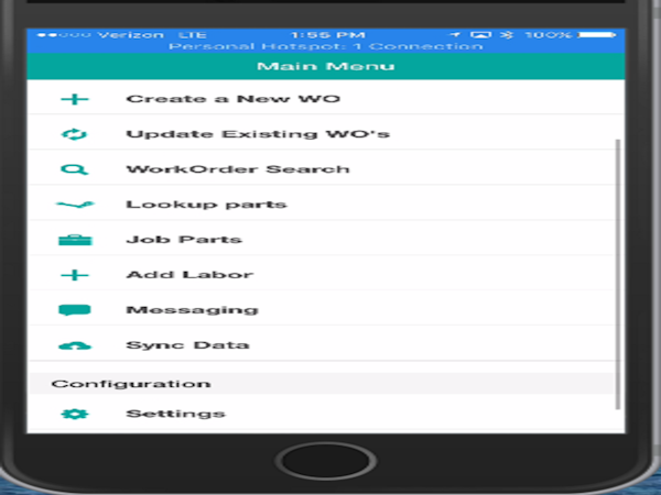 Mobile work order application