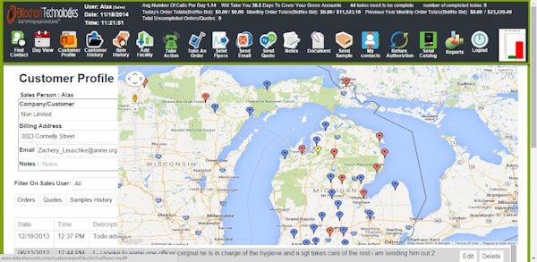 Track client location