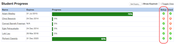 Administrate - Student progress report