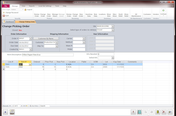 IntelliTrack Inventory workstation application