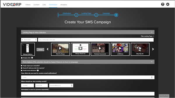 Create SMS campaign