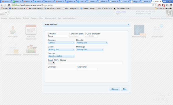 Add patient details