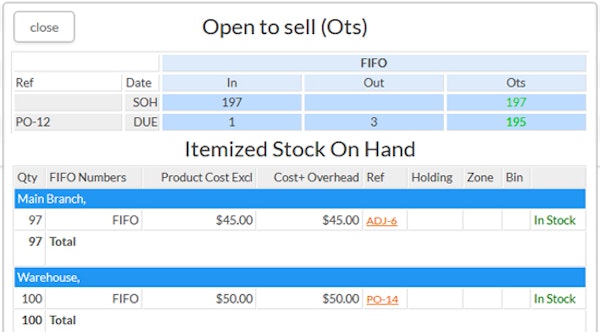 Stock tracking