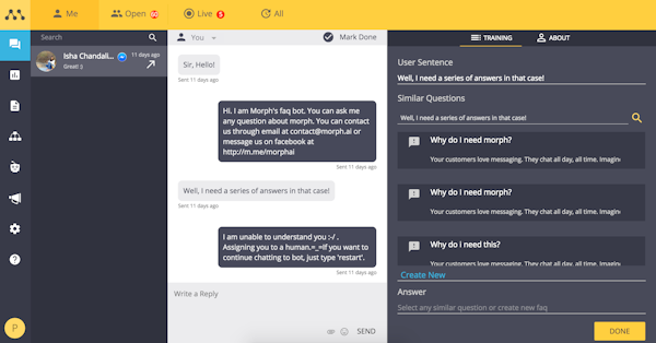 Chatbot training